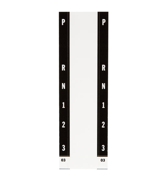 Information Sticker - Shift Indicator - Black - White Lettering - Winters Gate Shifter - Each