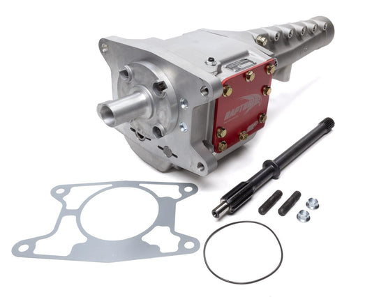 Transmission - Raptor Late Model - Manual - 2 Forward Speeds - Reverse - 10 Input Shaft Spline - 27 Spline Output - Aluminum Case - Natural - Kit