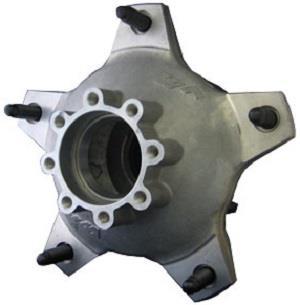 Wheel Hub - Front / Rear - Wide 5 - 8-Bolt Flange - Aluminum - Natural - Each