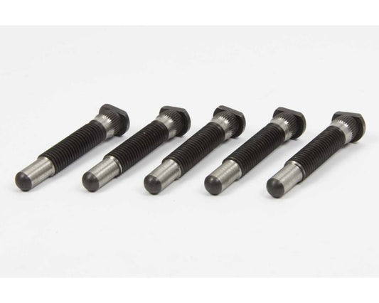 Wheel Stud - 5/8-11 in Thread - 4 in Long - 0.691 in Knurl - Steel - Black Oxide - Set of 5