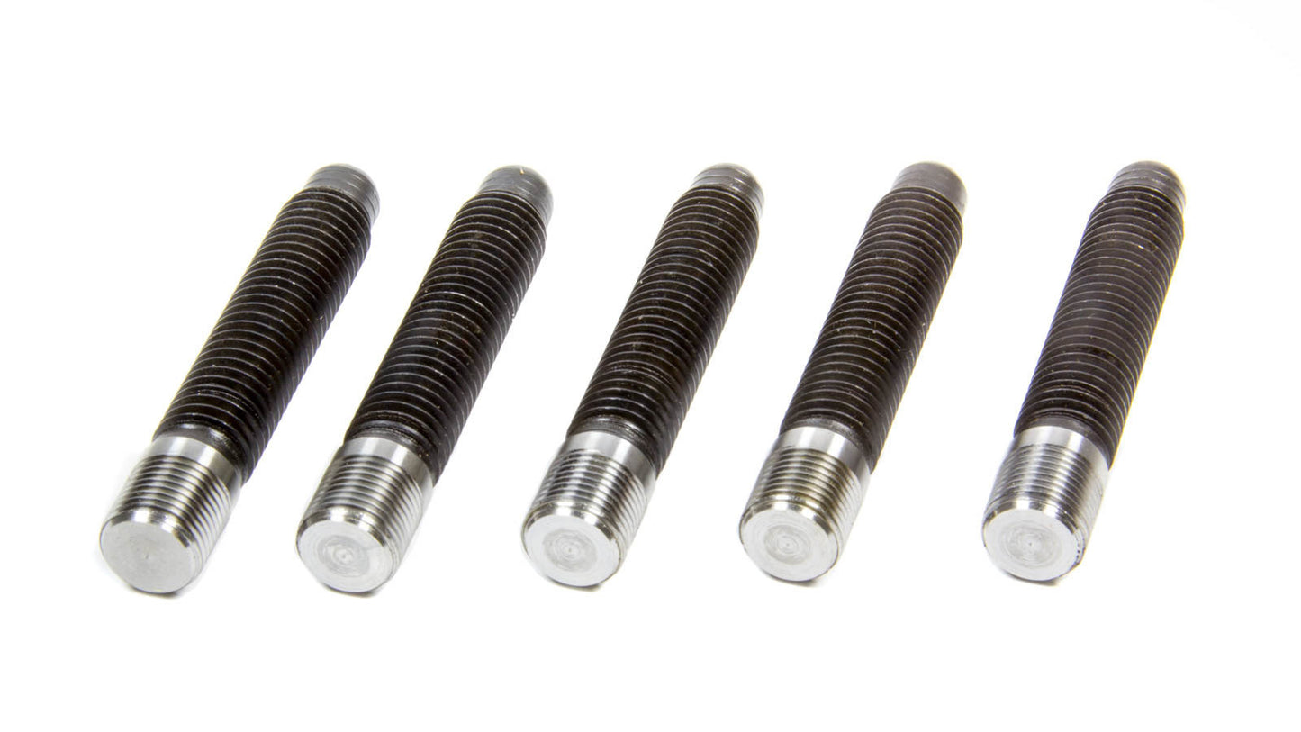 Wheel Stud - 5/8-11 in Thread - 2.875 in Long - Screw-In - Steel - Black Oxide - Set of 5