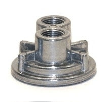 Oil Filter Adapter - Bypass - Block Mount - 3/4-16 Center Thread - 1/2 in NPT Inlet - 1/2 in NPT Outlet - Aluminum - Natural - Each