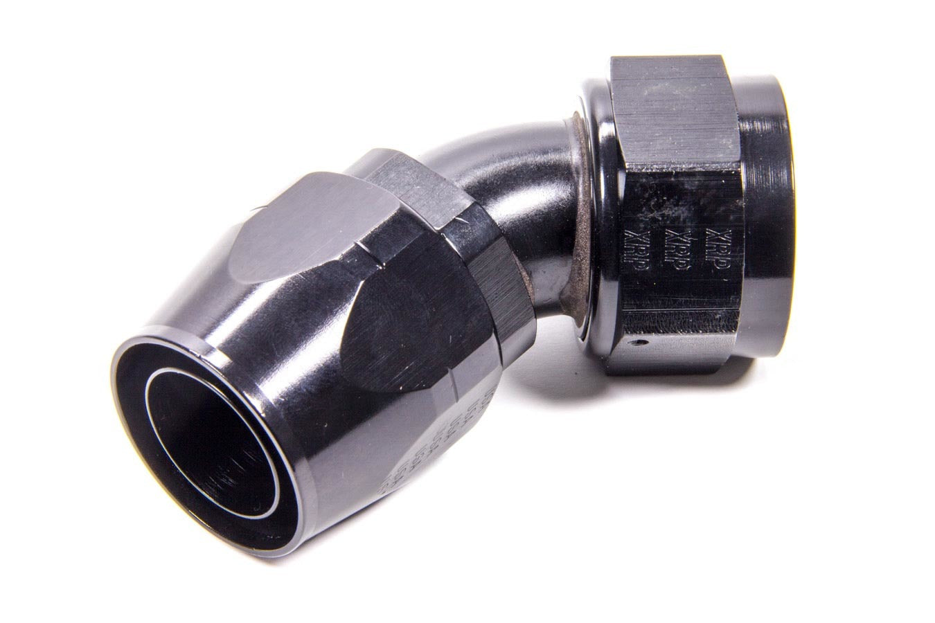 Fitting - Hose End - 45 Degree - 20 AN Hose to 20 AN Female - Black Anodized - Each