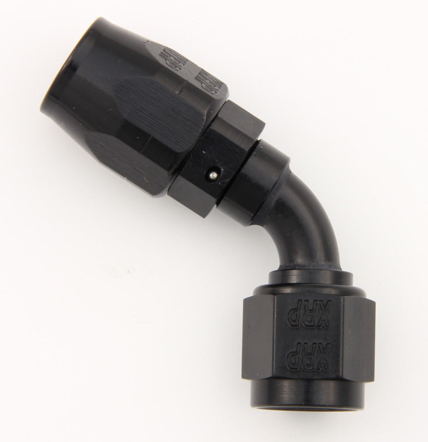 Fitting - Hose End - 60 Degree - 10 AN Hose to 10 AN Female - Double Swivel - Aluminum - Black Anodized - Each