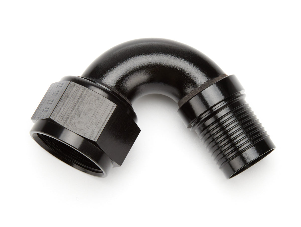 Fitting - Hose End - HS-79 - 120 Degree - 16 AN Crimp to 16 AN Female - Aluminum - Black Anodized - Each