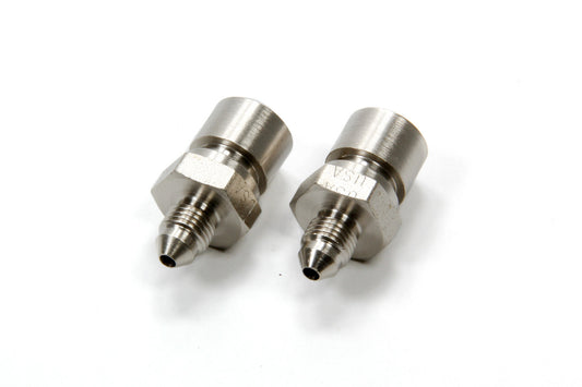 Fitting - Adapter - Straight - 7/16-24 in Inverted Flare Female to 3 AN Male - Steel - Natural - 1/4 in Hardline - Pair