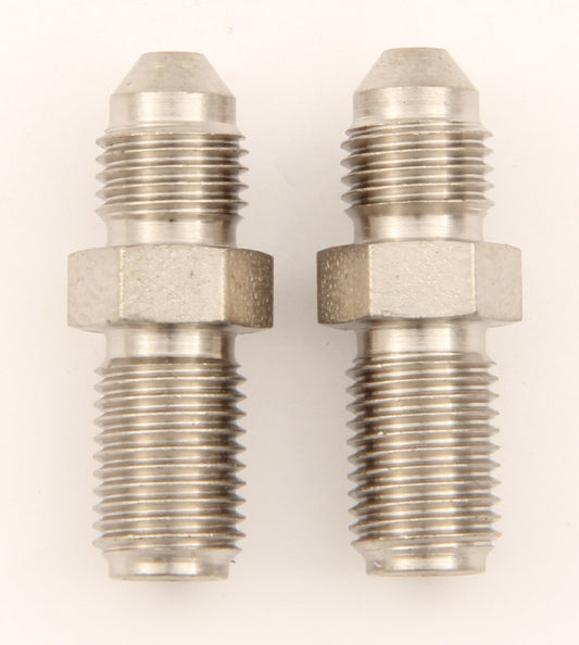 Fitting - Adapter - Straight - 3 AN Male to 3/8-24 in Inverted Flare Male - Steel - Natural - 3/16 in Hardline - Pair