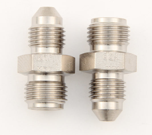 Fitting - Adapter - Straight - 4 AN Male to 7/16-24 in Inverted Flare Male - Steel - Natural - Hardline - Pair