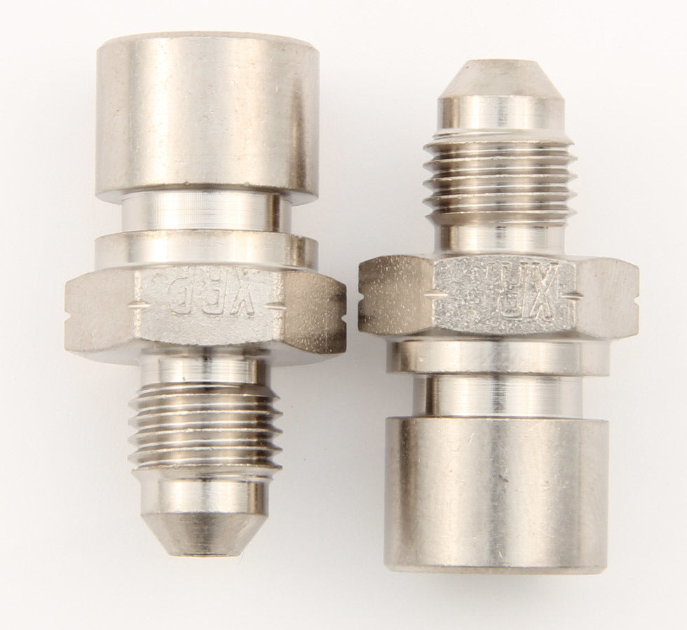 Fitting - Adapter - Straight - 10 mm x 1.00 Inverted Flare Female to 4 AN Male - Steel - Natural - Pair
