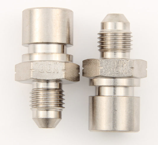 Fitting - Adapter - Straight - 10 mm x 1.00 Inverted Flare Female to 4 AN Male - Steel - Natural - Pair