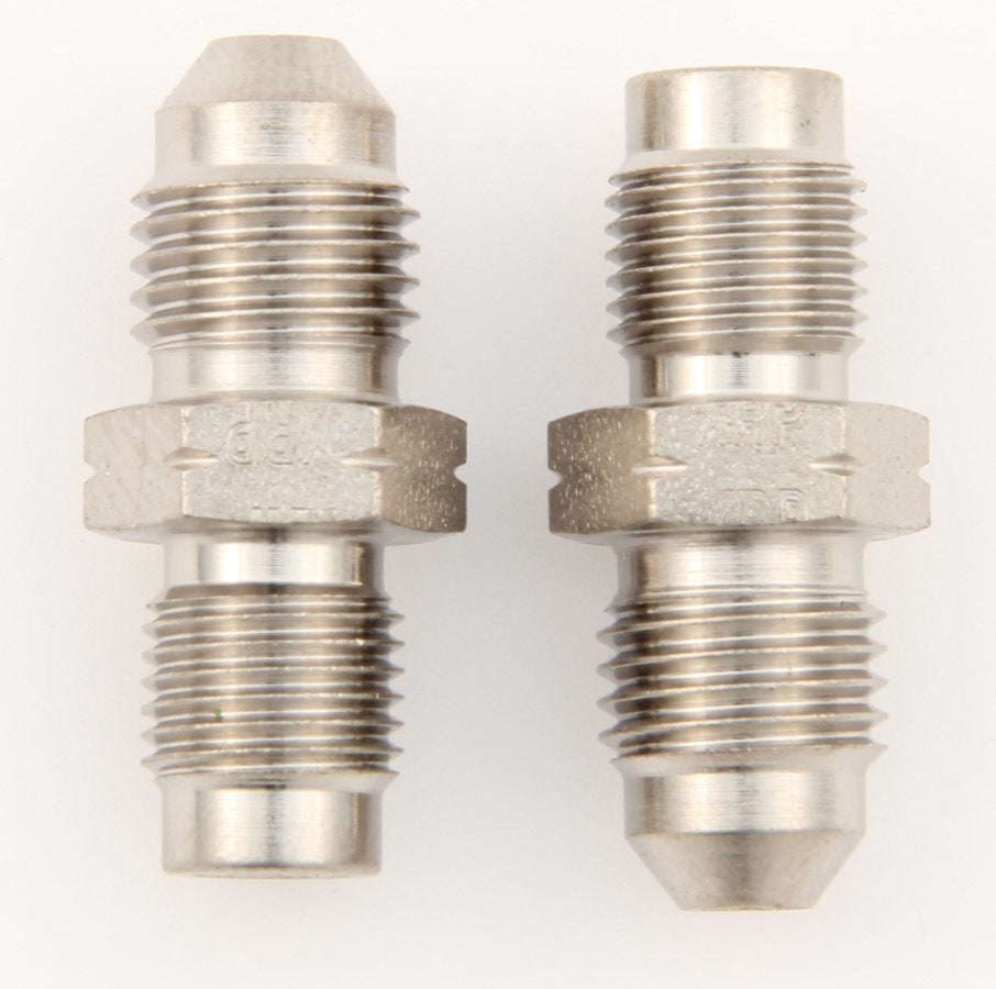 Fitting - Adapter - Straight - 3 AN Male to 10 mm x 1.00 Inverted Flare Male - Steel - Natural - Pair