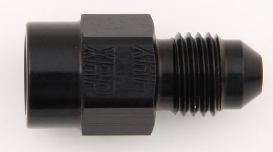 Fitting - Adapter - Straight - 1/8 in NPT Female to 3 AN Male - Aluminum - Black Anodized - Each