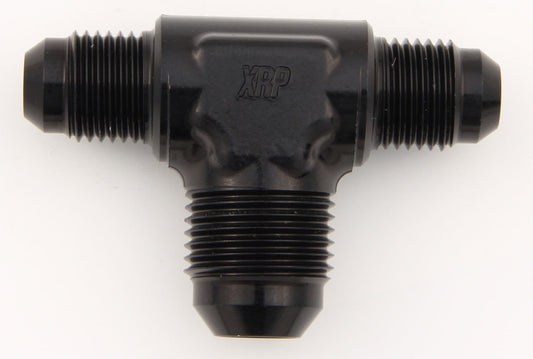 Fitting - Adapter Tee - 6 AN Male x 6 AN Male x 8 AN Male - Aluminum - Black Anodized - Each