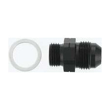 Fitting - Adapter - Straight - 6 AN Male to 14 mm x 1.50 Male - Crush Washer - Aluminum - Black Anodized - Each