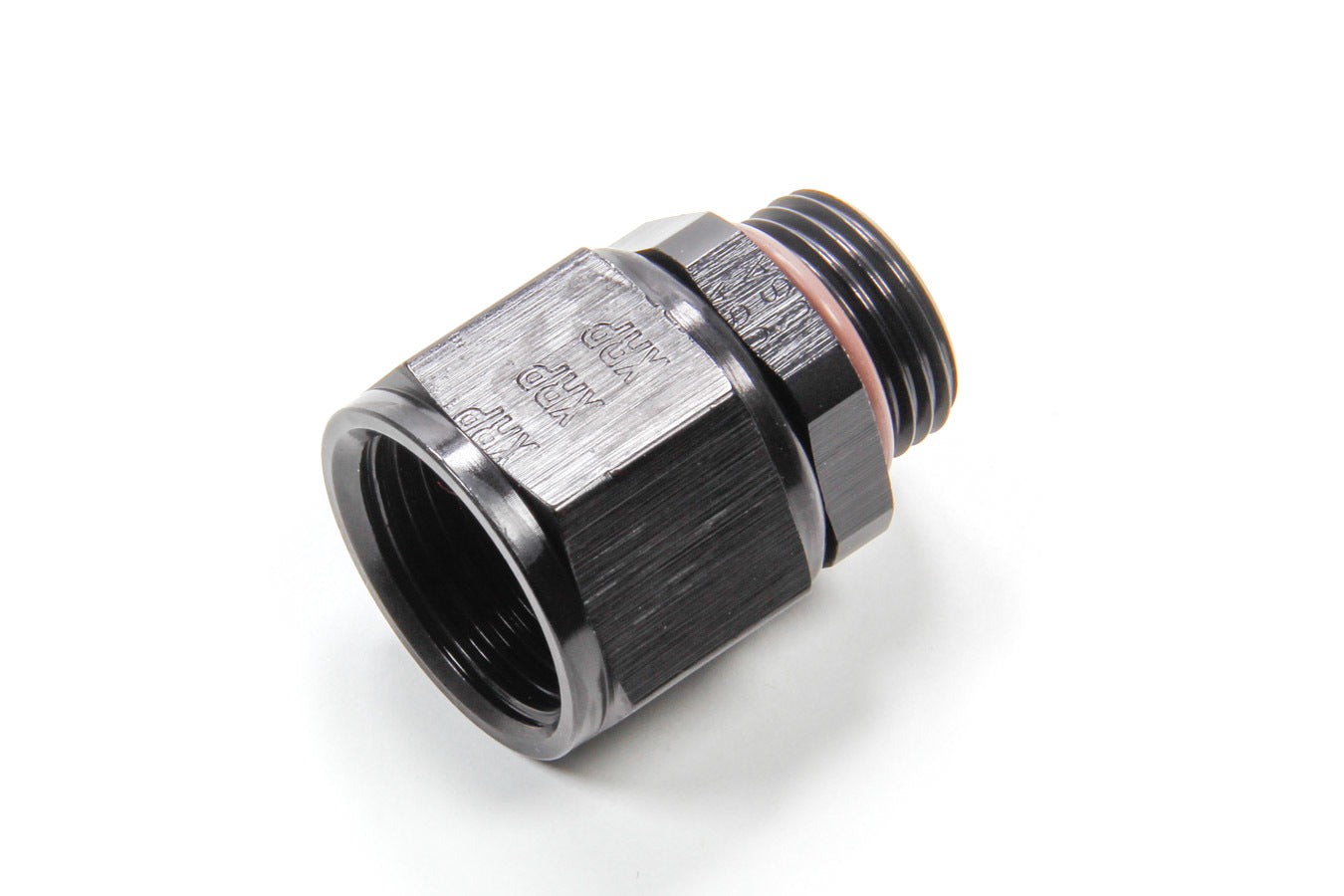 Fitting - Adapter - Straight - 12 AN Female to 10 AN Male O-Ring - Aluminum - Black Anodized - Each
