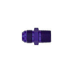 Fitting - Adapter - Straight - 3 AN Male to 1/8 in NPT Male - Aluminum - Blue Anodized - Each