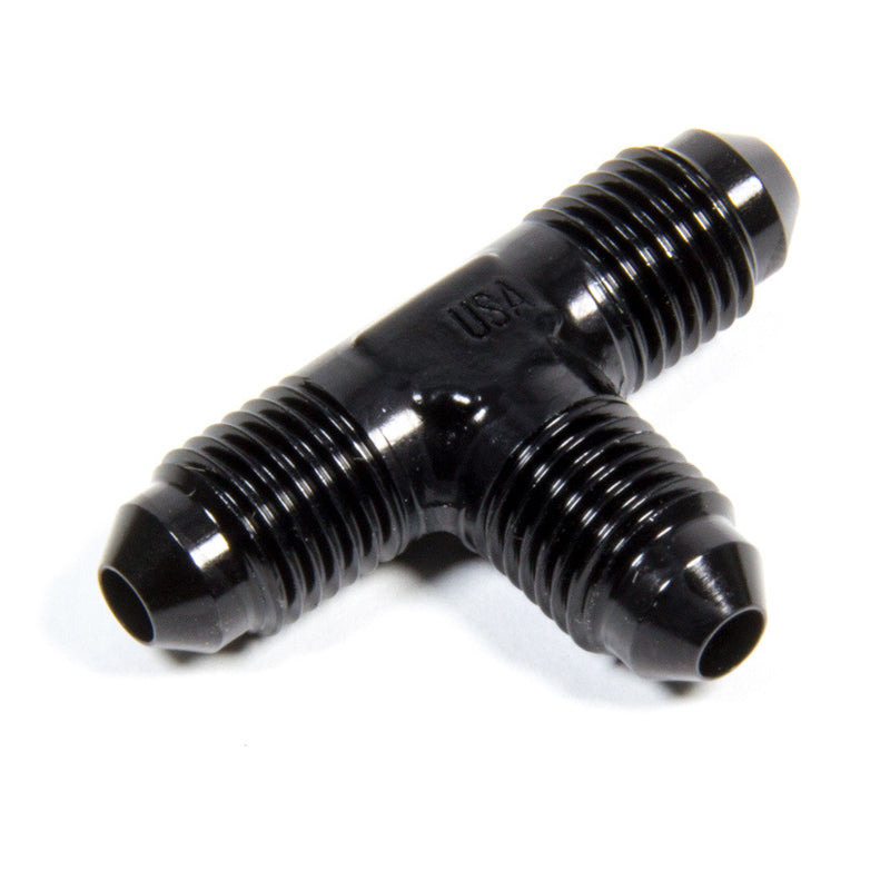 Fitting - Adapter Tee - 3 AN Male x 3 AN Male x 3 AN Male - Aluminum - Black Anodized - Each