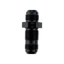 Fitting - Bulkhead - Straight - 10 AN Male to 10 AN Male Bulkhead - Aluminum - Black Anodized - Each