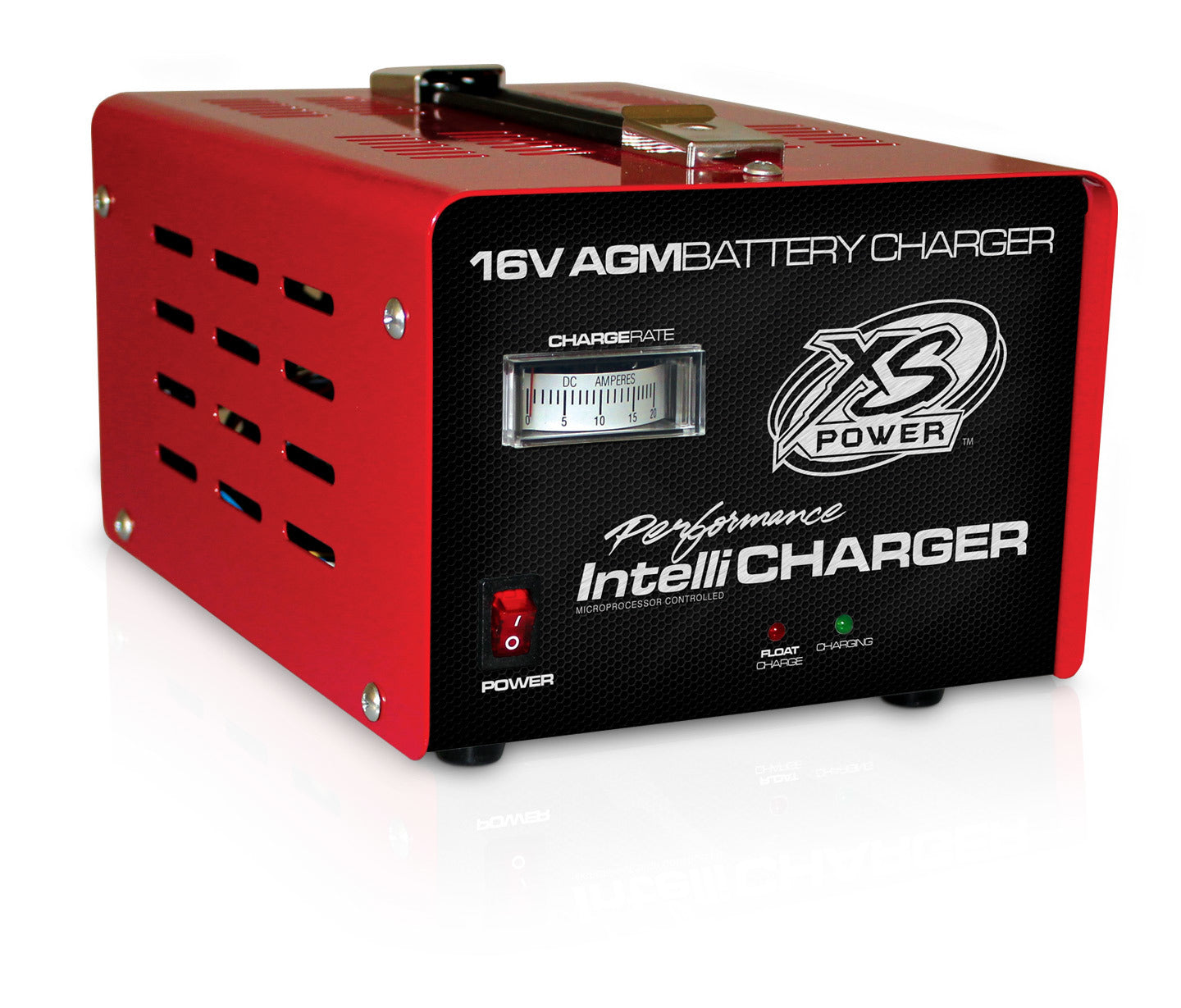 Battery Charger - AGM IntelliCharger - AGM - 16V - 20 amps - Analog Indicator Lights - 3 Step Charging Program - Each