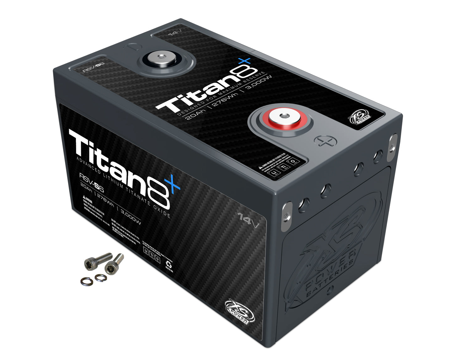 Battery - Titan8 - Lithium Titanate - 14V - 500 Cranking amps - Threaded Terminals - 8.3 in L x 5 in H x 4.85 in W - Each