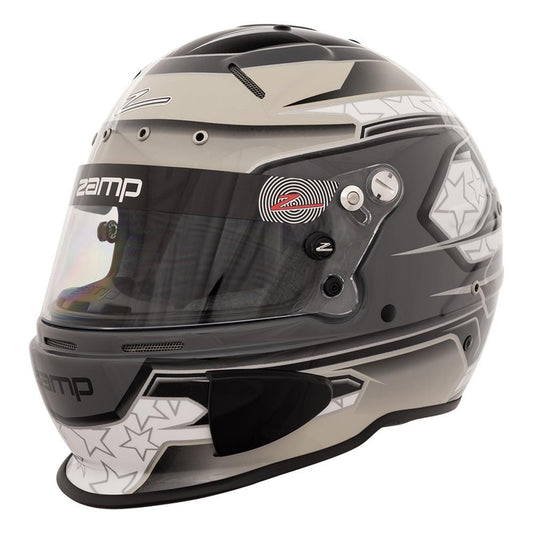 Helmet - RZ-70E Switch - Snell SA2020 - FIA Approved - Head and Neck Support Ready - Gloss Black / Gray - Large - Each