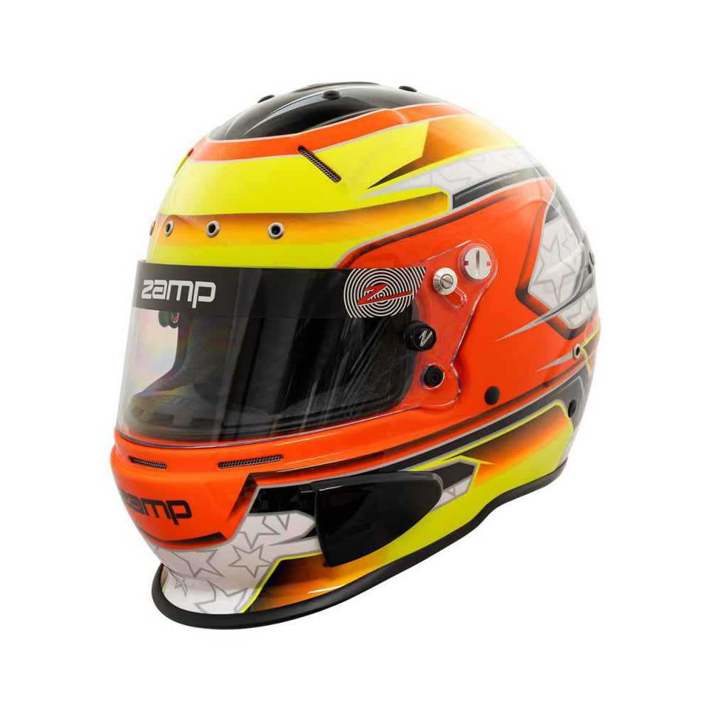 Helmet - RZ-70ESwitch - Full Face - Snell SA2020 - Head and Neck Support Ready - Orange / Yellow - Large - Each