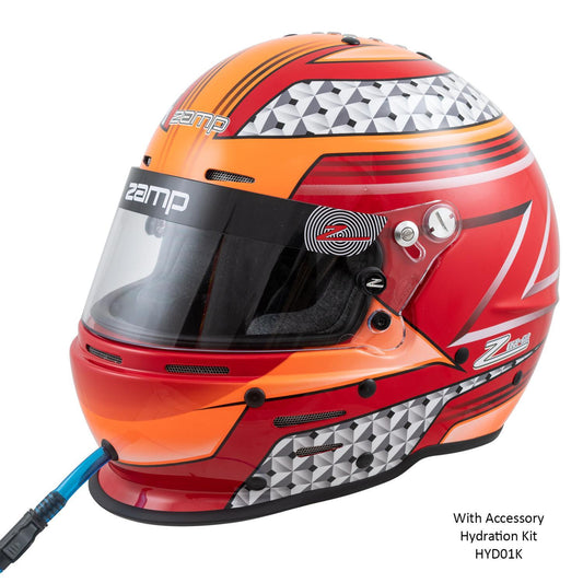 Helmet - RZ-62 - Snell SA2020 - Head and Neck Support Ready - Gloss Red / Orange - Medium - Each