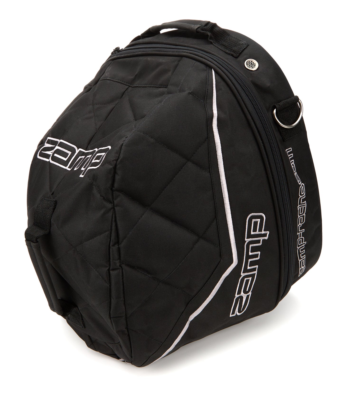 Helmet Bag - Zipper Closure - Fan Included - Fleece Lined - Nylon - Black / Gray - Each