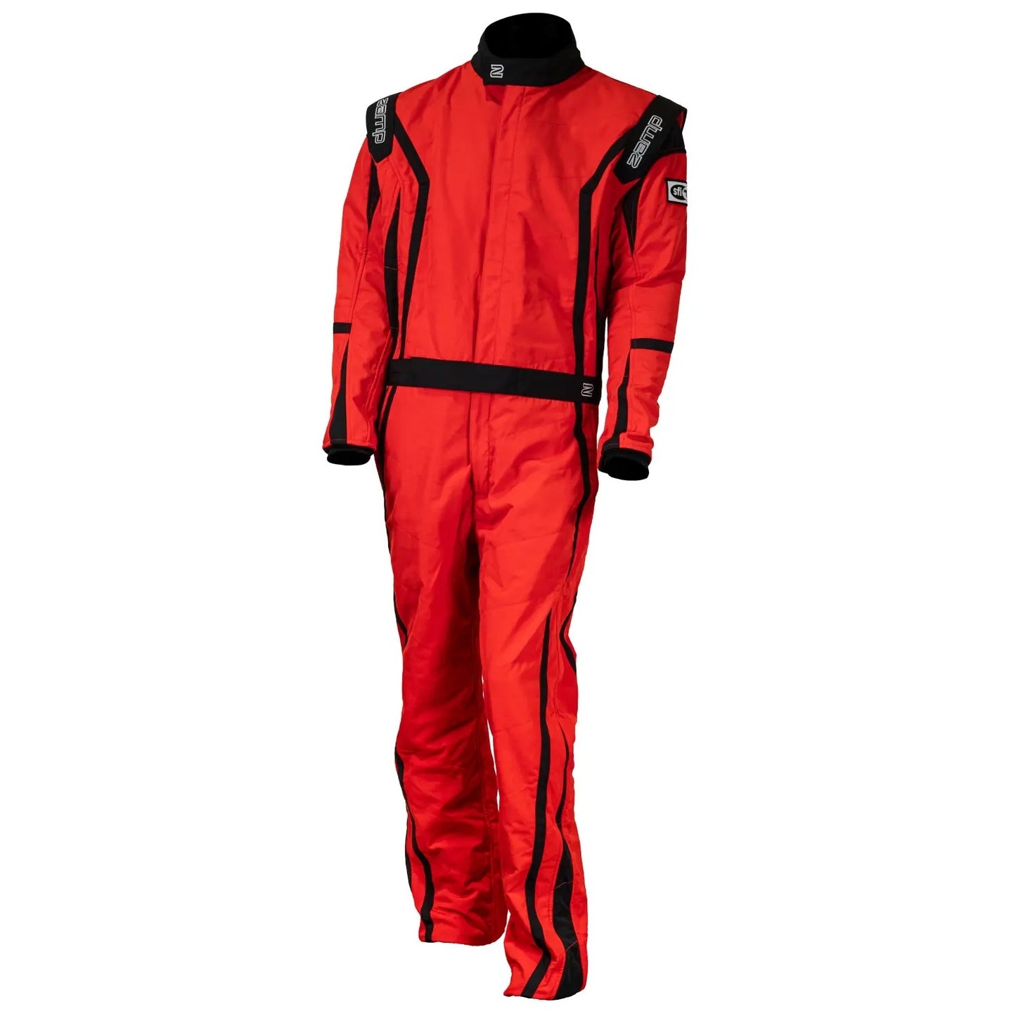 Driving Suit - ZR-52F - 1-Piece - SFI 3.2a/5 - Triple Layer - Fire Retardant Fabric - Red - Large - Each