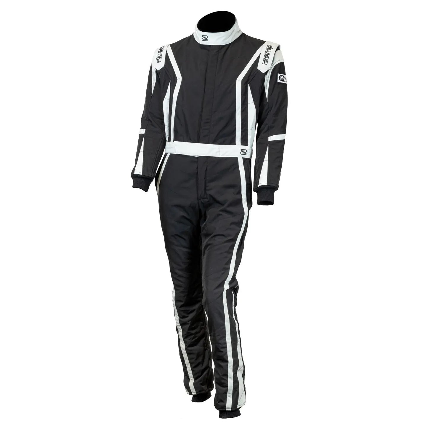 Driving Suit - ZR-52F - 1-Piece - SFI 3.2a/5 - Triple Layer - Fire Retardant Fabric - Black - 3X-Large - Each