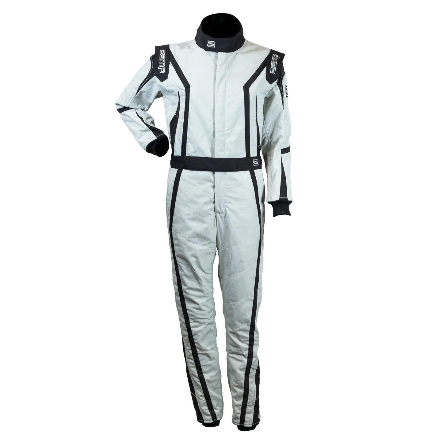 Driving Suit - ZR-52F - 1-Piece - SFI 3.2a/5 - Triple Layer - Fire Retardant Fabric - Gray - 2X-Large - Each