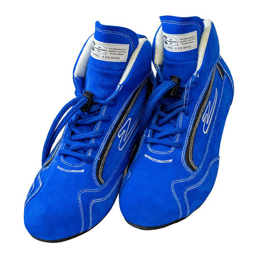 Driving Shoe - ZR-30 - Mid-Top - SFI 3.3/5 - Suede Outer - Rubber Sole - Fire Retardant NMX Inner - Blue - Size 12 - Pair