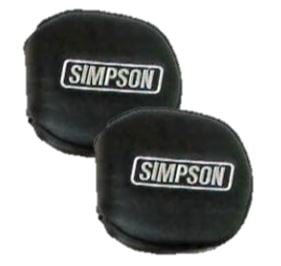 Simpson Racing YXZ Door Latch Pads Black/Grey (pair)Black with grey embroidery