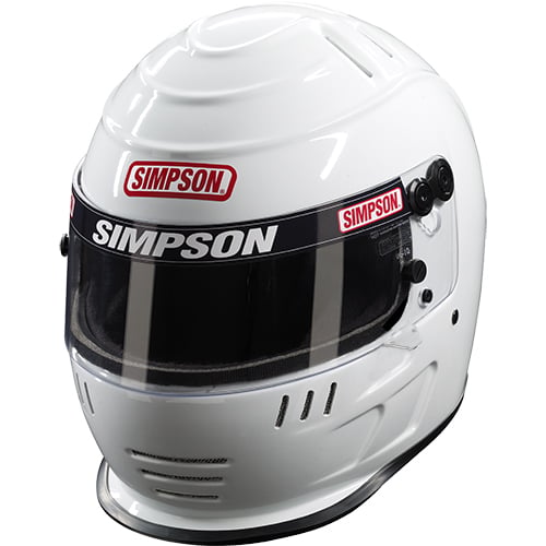 Simpson Racing Speedway Shark Racing Helmet7 3/4 - White