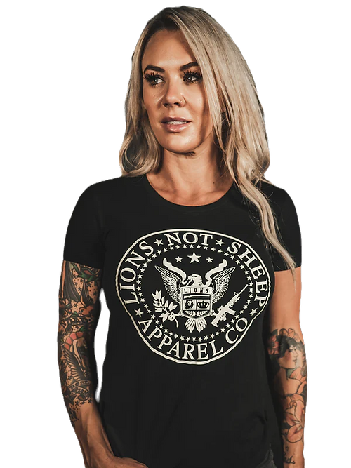 Lions Not Sheep Crest Seal Women's Tee - XS