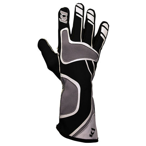 K1 Apex Kart Racing Gloves - Black - 4XS