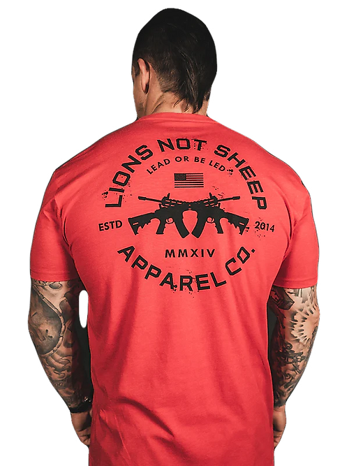 Lions Not Sheep Cross Guns Tee - Small