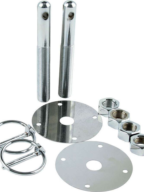 Steel Hood Pin Kit w/ 3/16in Flip-Over Clips