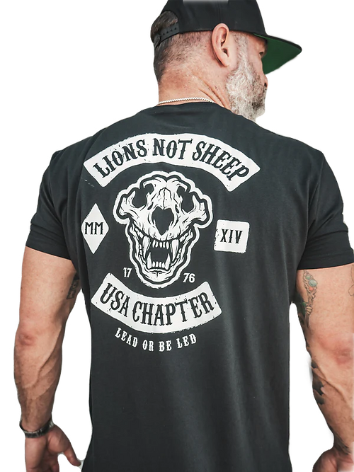 Lions Not Sheep USA Chapter Tee - Large