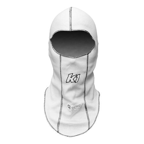 K1 Single Layer Nomex Reverse Stitch FIA Head Sock / Balaclava - White