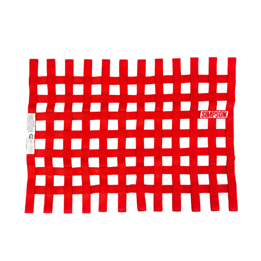 Simpson Racing Standard Stock Car Window NetRed - 18" X 24" Rectangle