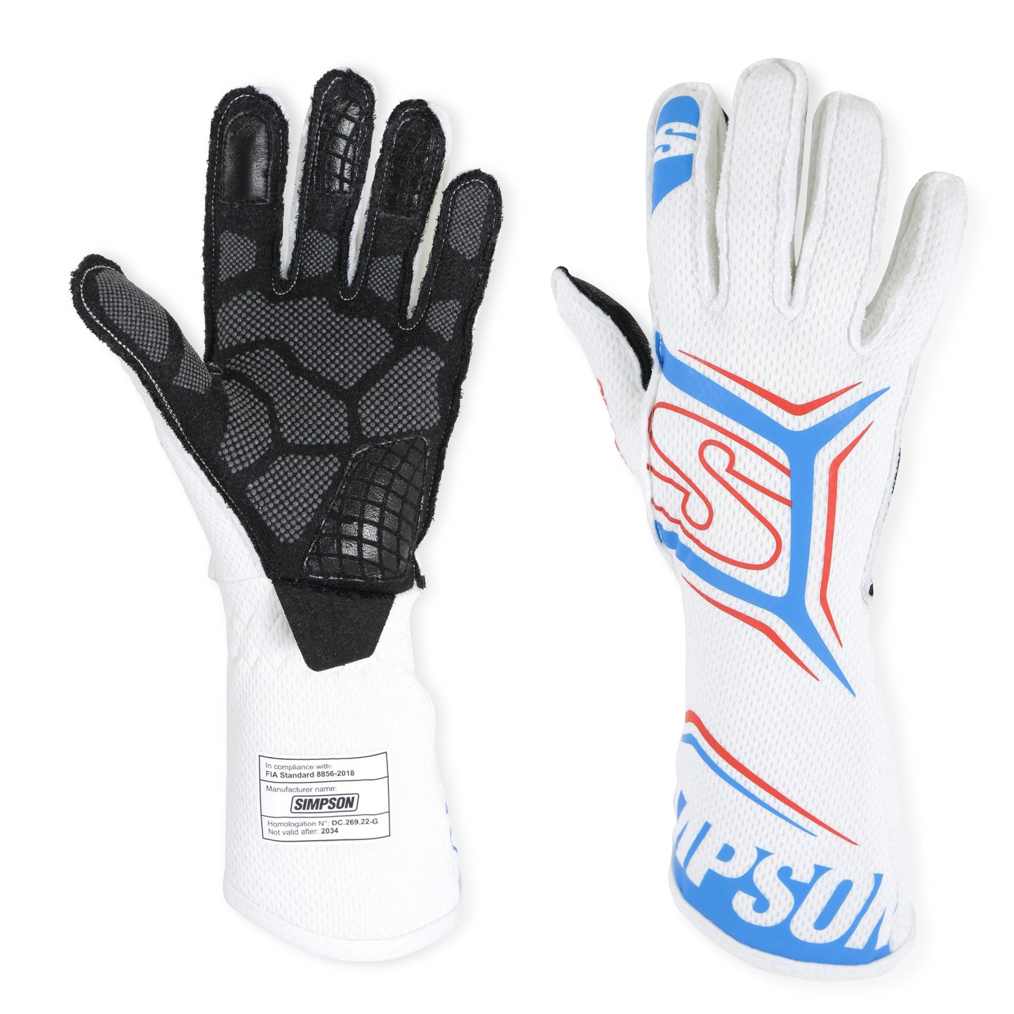 Magnata Racing Gloves White/Blue MediumMedium - White/Blue