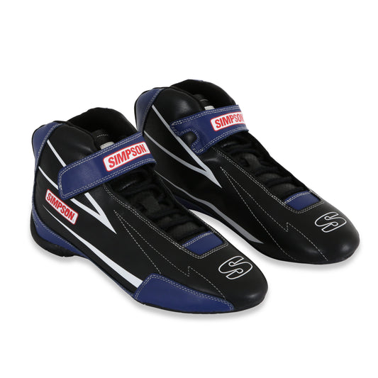 Simpson Racing Supercoil Shoe Black/Blue - 8.5Size 8.5 Black/Blue