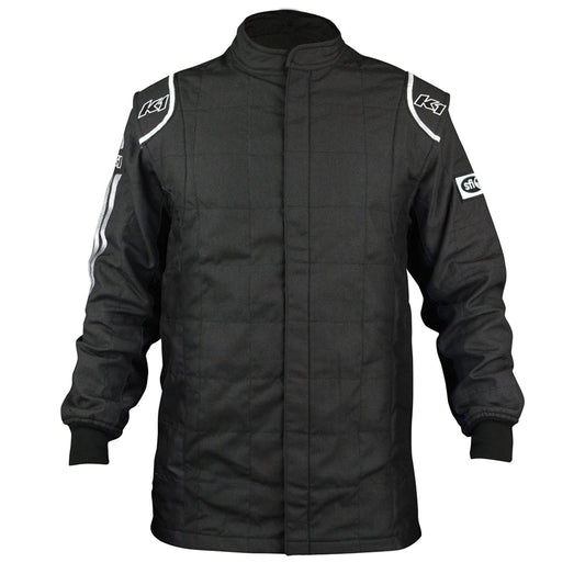 K1 Sportsman Adult Nomex® Fire Jacket - SFI 3.2A/5 - Black, White - XL 60