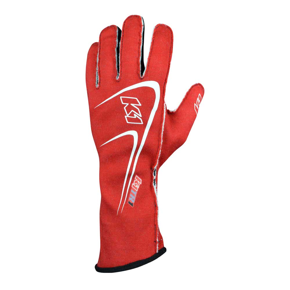 K1 Track 1 Youth Nomex® Auto Racing Gloves - SFI 3.3/5 - Red - 4XS